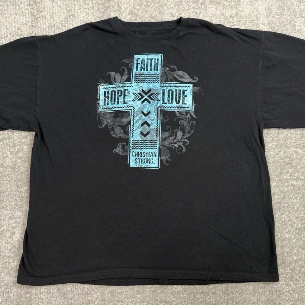 Vintage Jesus Shirt Mens 2XL Y2K God Christian Cross Surf